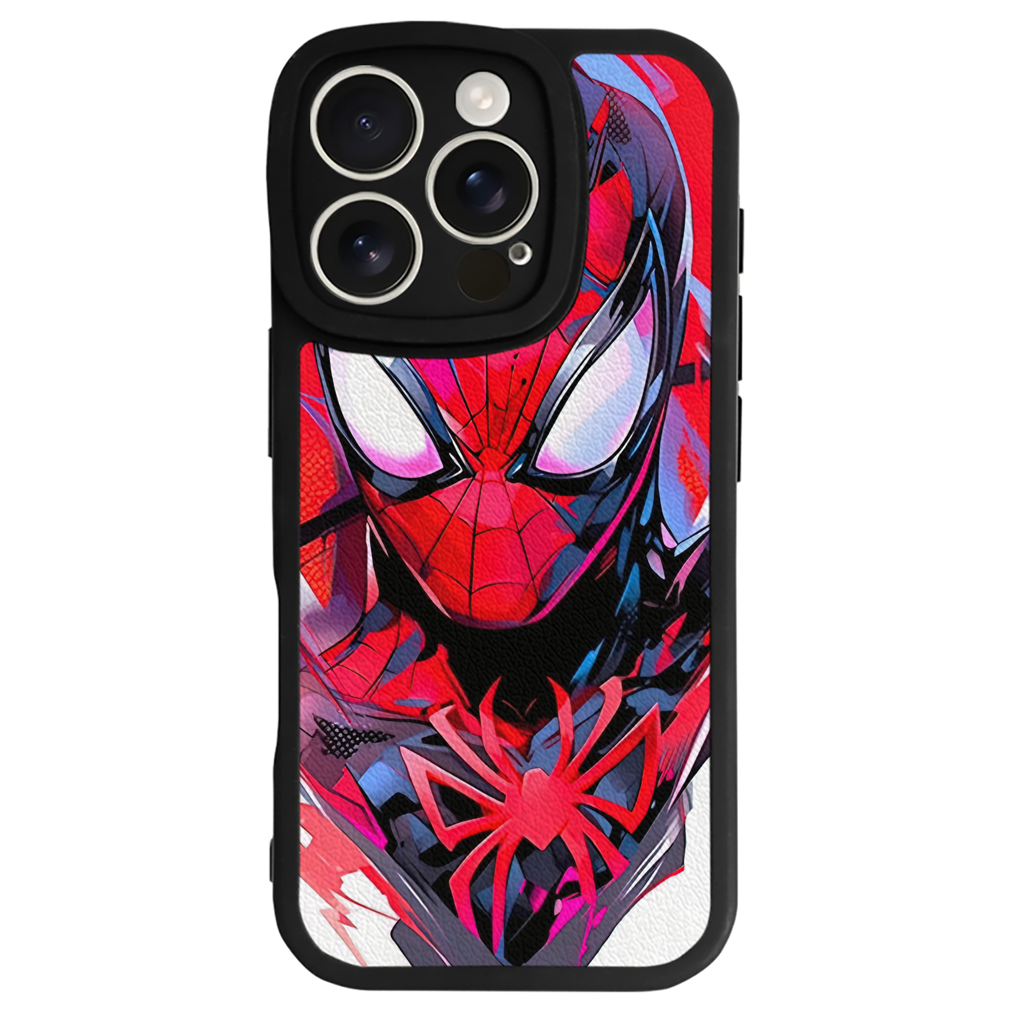 Spider Man スパイダーマン 【iPhone 16シリーズ対応】シリコンスマホケース（レザー調） 材質：シリコン